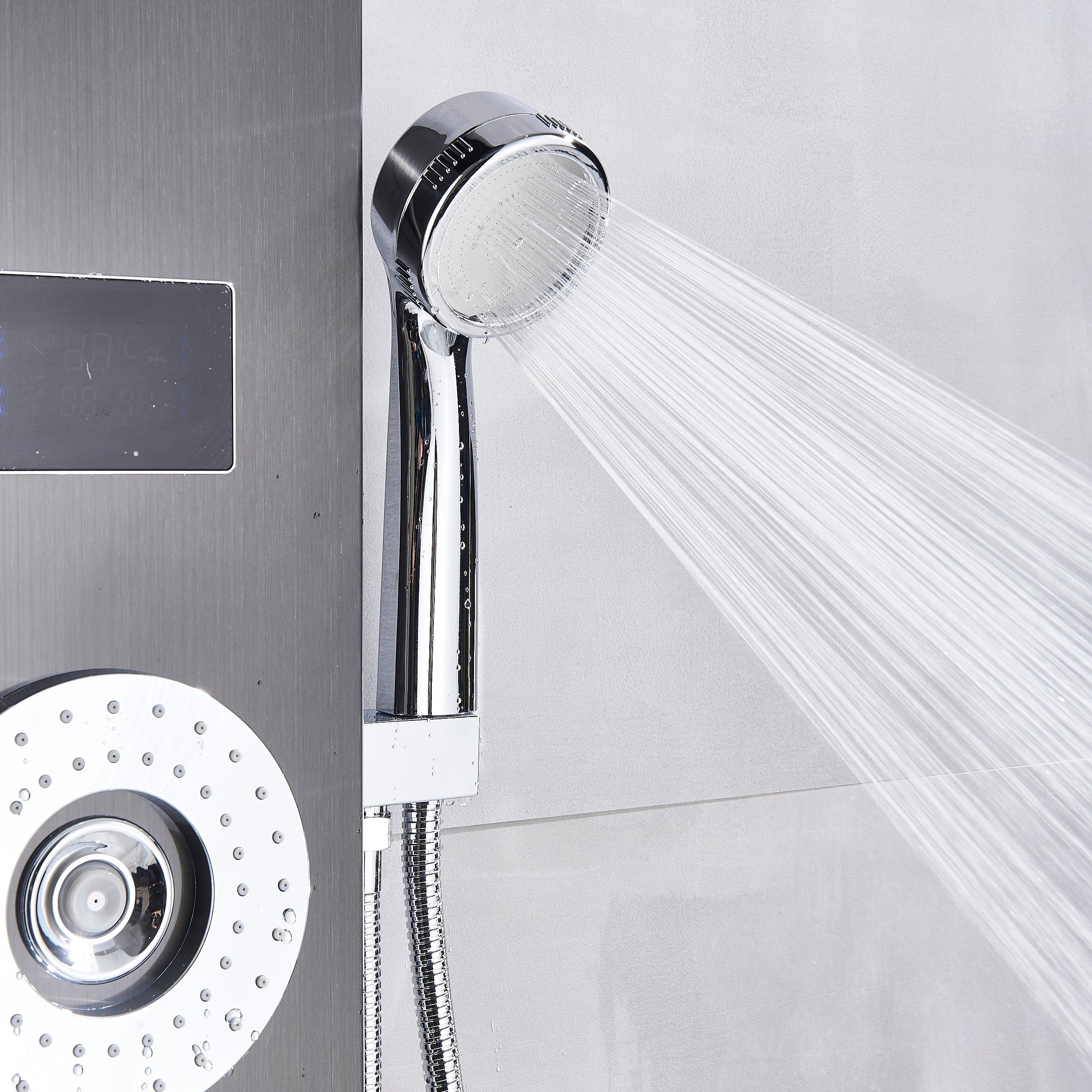 Panel de Dus cu LED 1332, cu efect de ploaie si jeturi cu masaj, 1332