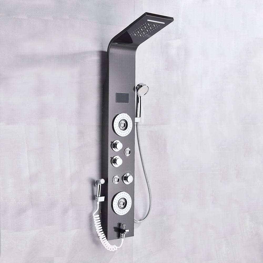 Panel de Dus cu LED 1332, cu efect de ploaie si jeturi cu masaj, 1332