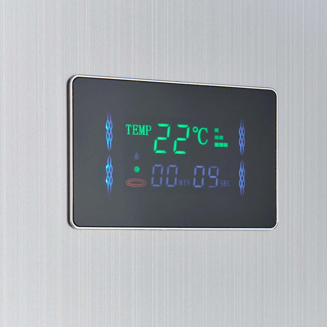 Panel de Dus cu LED, efect de ploaie si jeturi cu masaj, argintiu