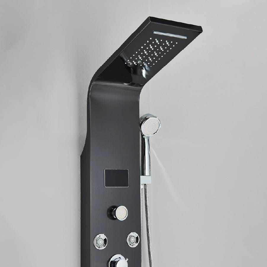 Panel de Dus cu LED, efect de ploaie si jeturi cu masaj