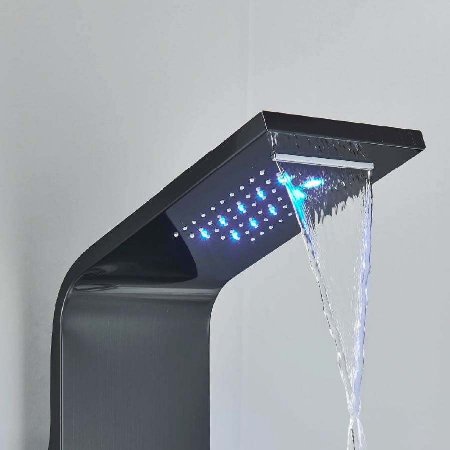 Panel de Dus cu LED, efect de ploaie si jeturi cu masaj