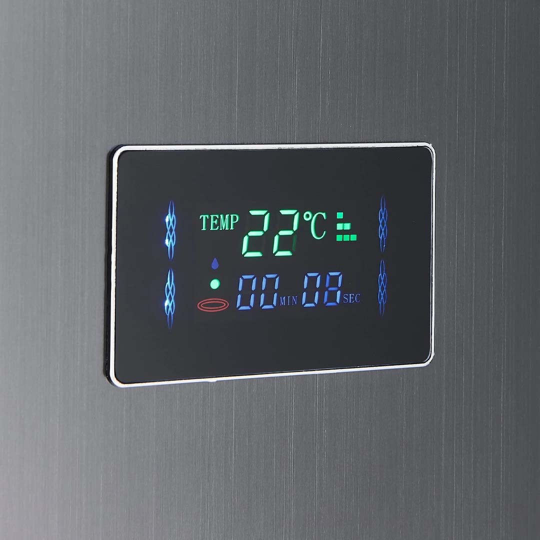 Panel de Dus cu LED, efect de ploaie si jeturi cu masaj, negru