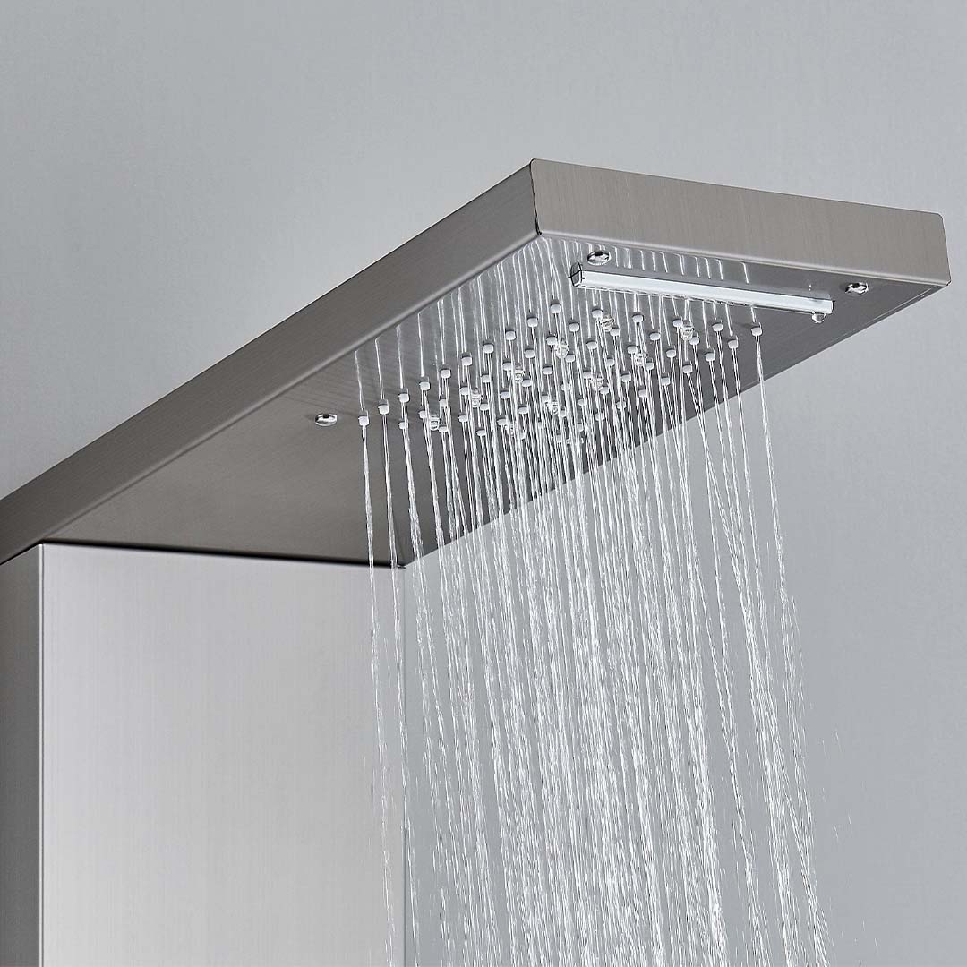 Panel de dus cu LED, efect de ploaie si jeturi de masaj