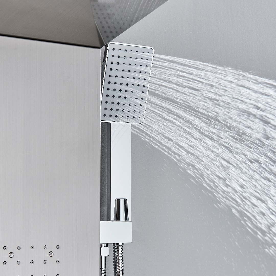 Panel de dus cu LED, efect de ploaie si jeturi de masaj