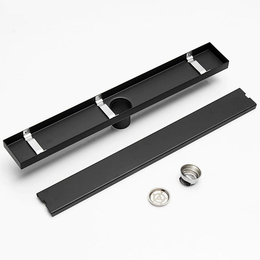 Rigola de dus cu capac reversibil 2 in 1, negru mat, 60 x 6.8 cm