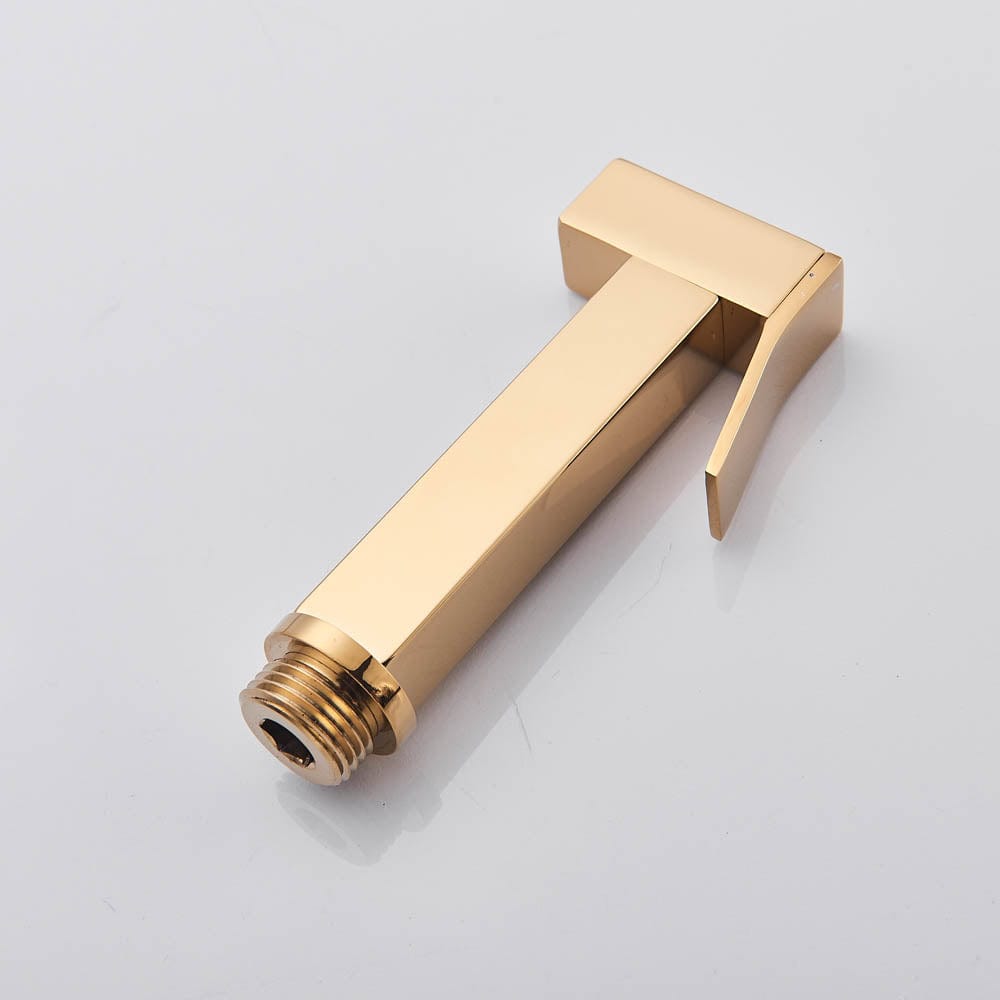 Robinet tip dus intim pentru bideu sau wc cu doua intrari, auriu lucios