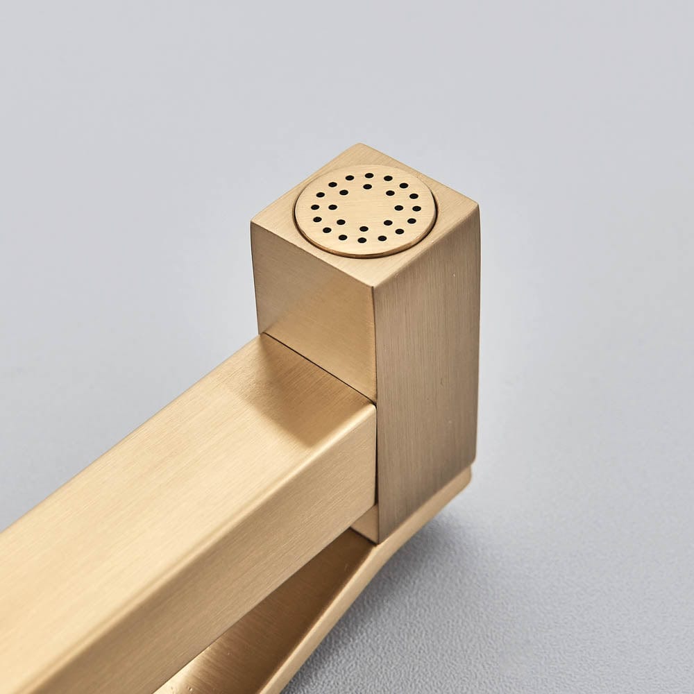 Robinet tip dus intim pentru bideu sau wc cu doua intrari, auriu mat