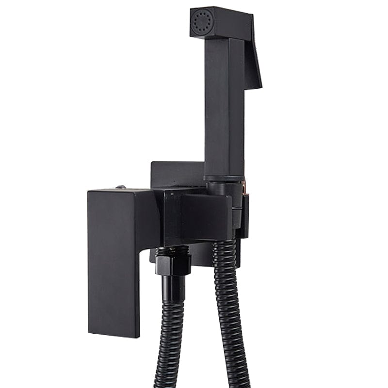 Robinet tip dus intim pentru bideu sau wc cu doua intrari, negru mat