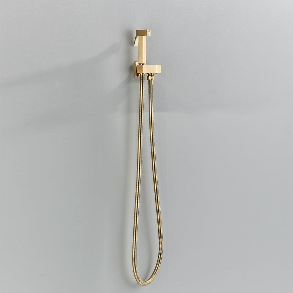 Robinet tip dus intim pentru bideu sau wc cu o singura intrare, auriu nichelat