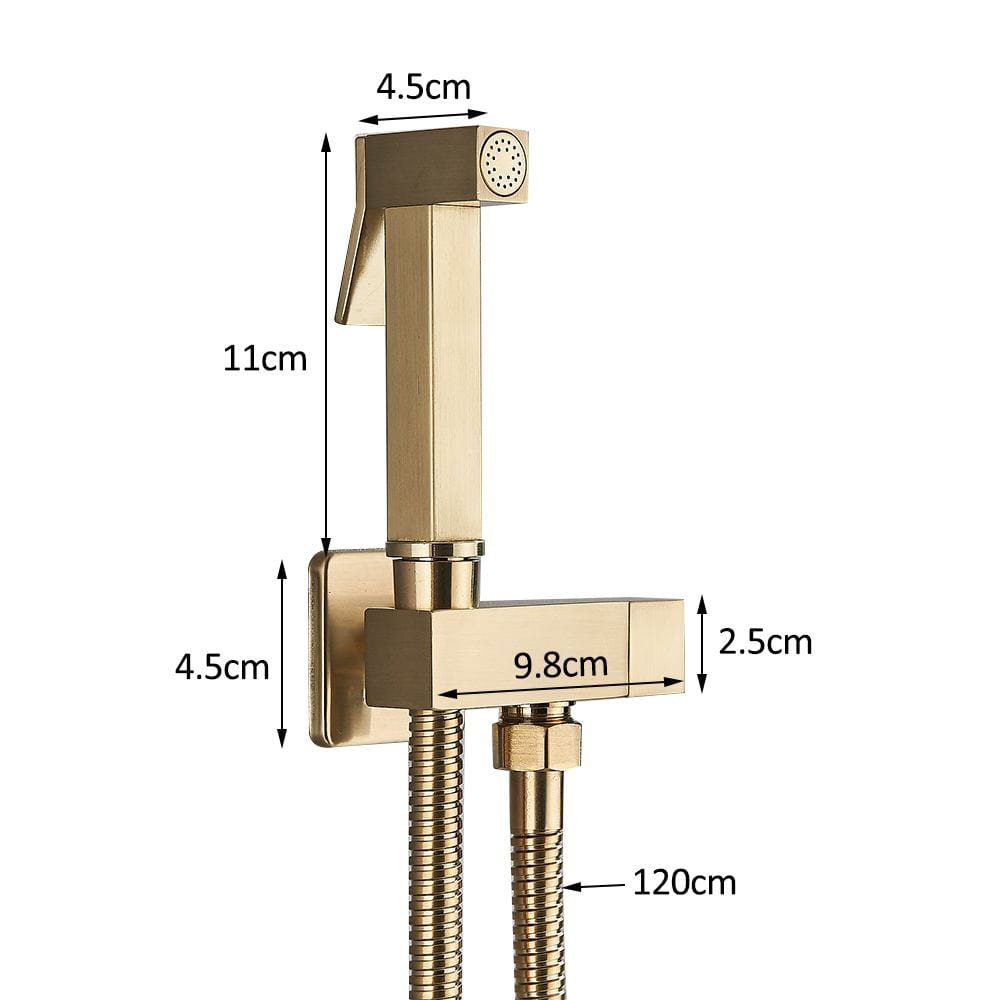 Robinet tip dus intim pentru bideu sau wc cu o singura intrare, auriu nichelat