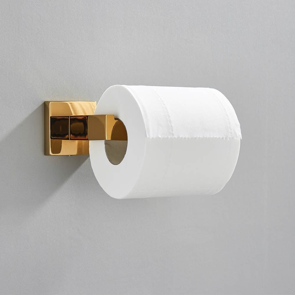 Set accesorii baie, auriu lucios, 4 piese