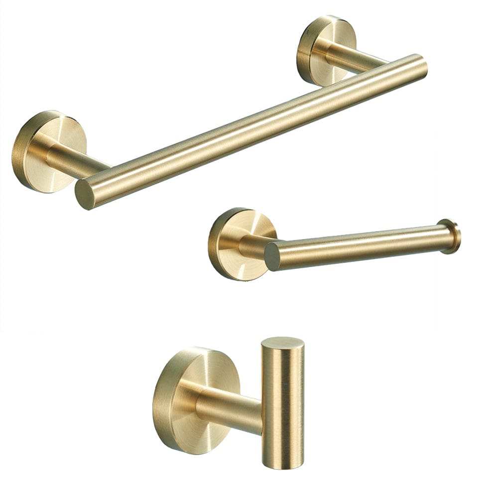 Set accesorii baie, auriu nichelat, 3 piese