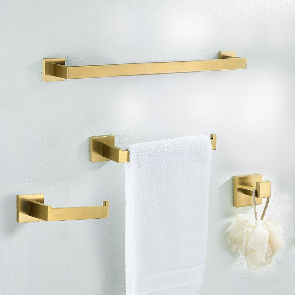 Set accesorii baie, auriu nichelat, 4 piese