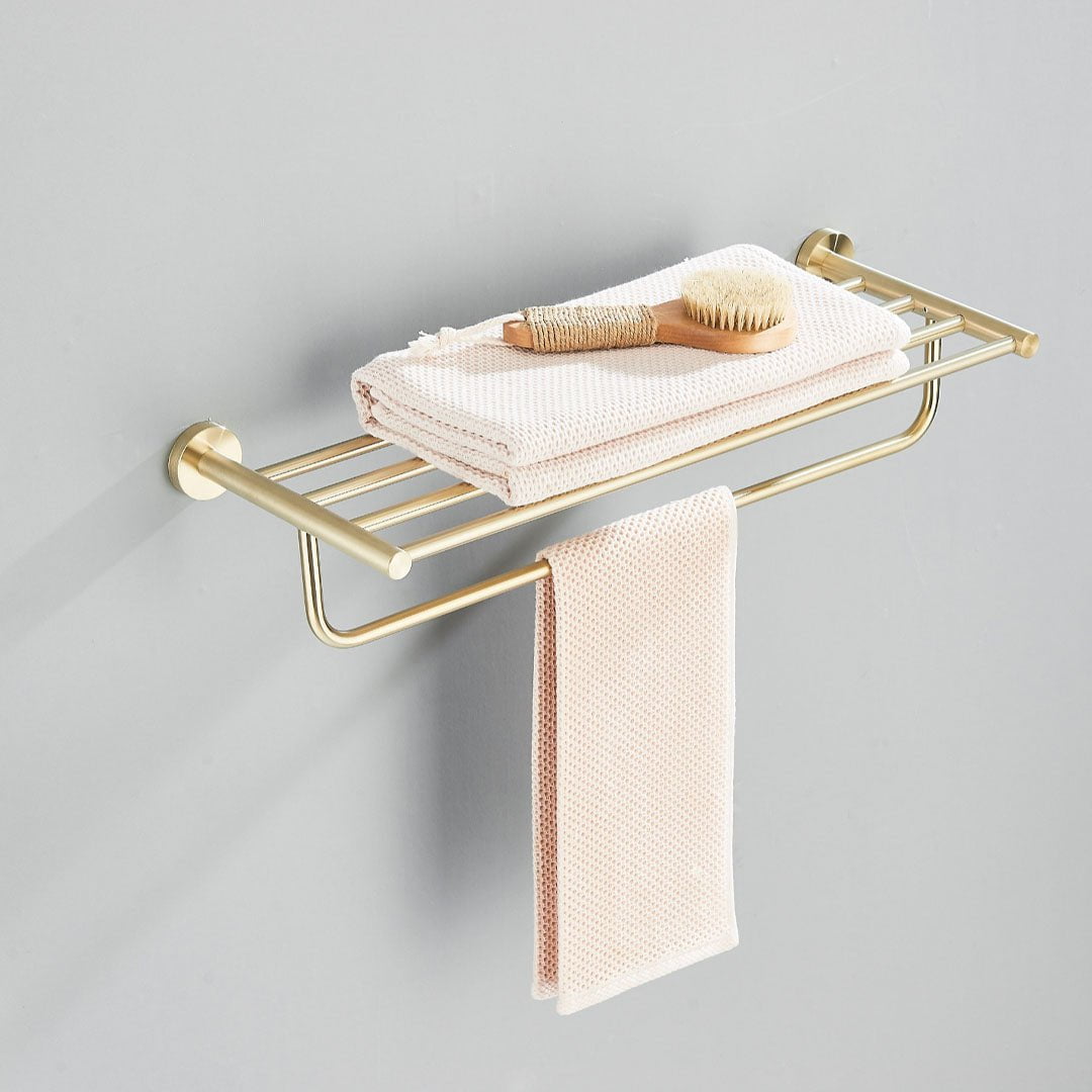 Set accesorii baie, auriu periat, 6 piese