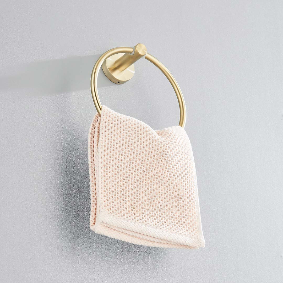 Set accesorii baie, auriu periat, 6 piese