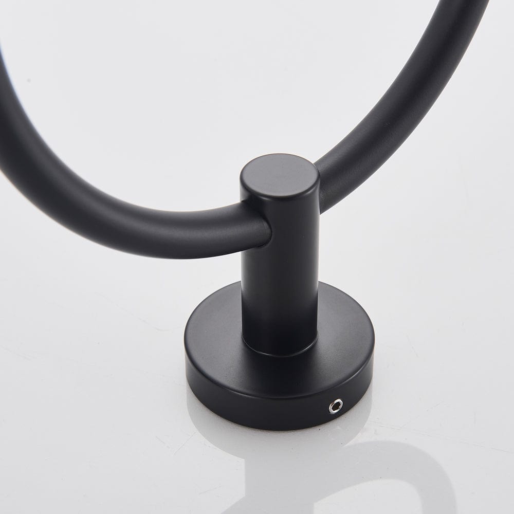 Set accesorii baie, negru mat, 4 piese