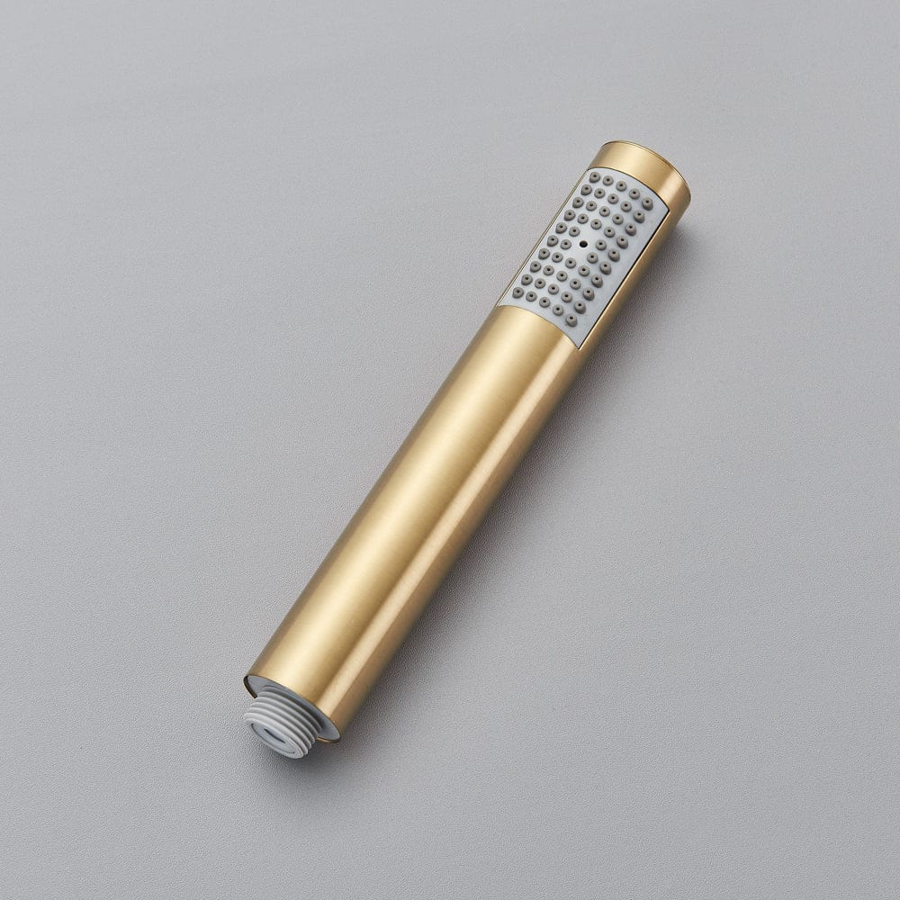 Set de dus auriu nichelat cu para rotunda tip ploaie 25 cm, Green 1269