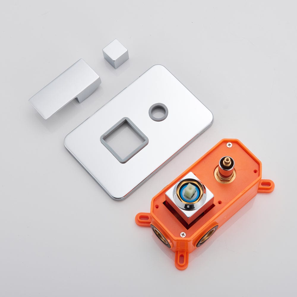 Set de dus cu para patrata 40 cm, 3 functii de curgere a apei