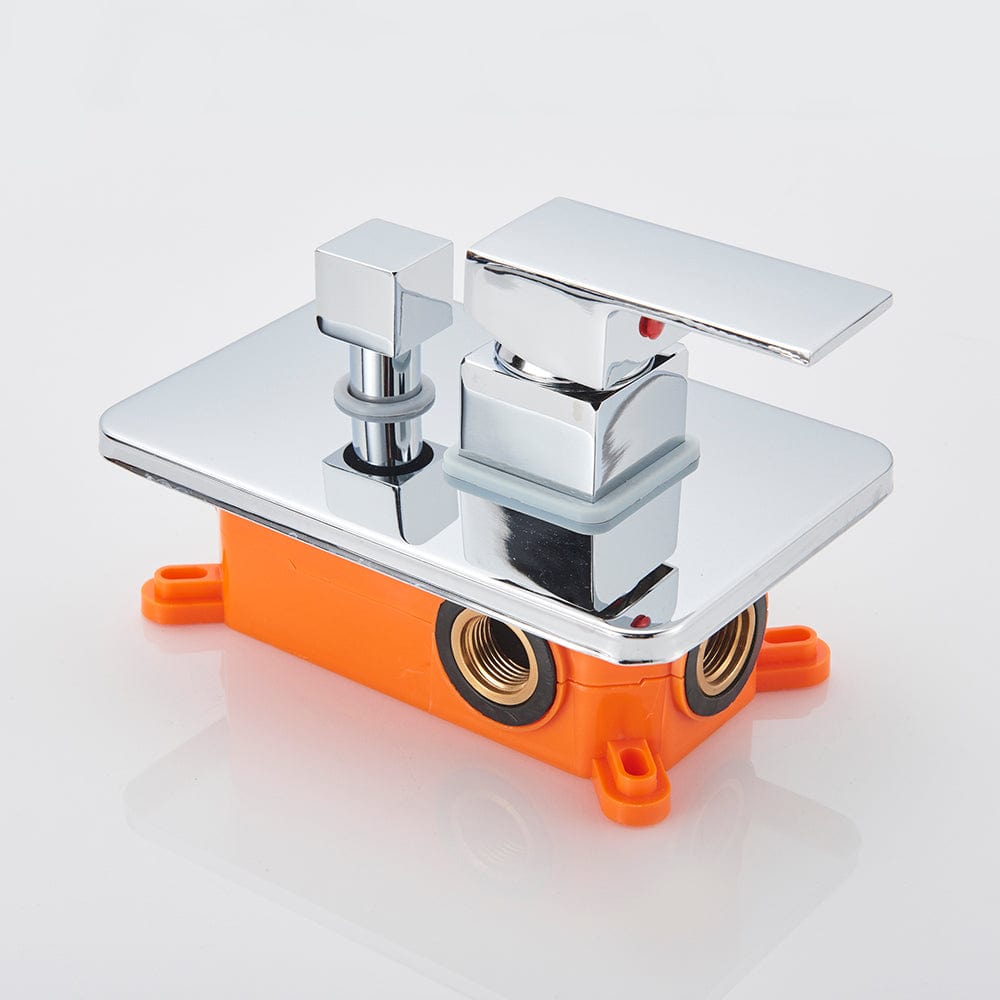 Set de dus cu para patrata 40 cm, 3 functii de curgere a apei