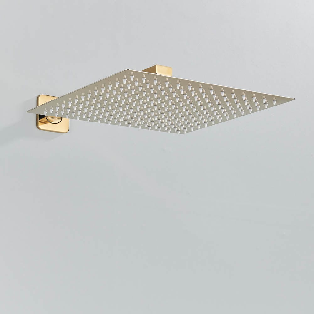 Set de dus cu para patrata de 30 cm, afisaj digital cu LED, auriu