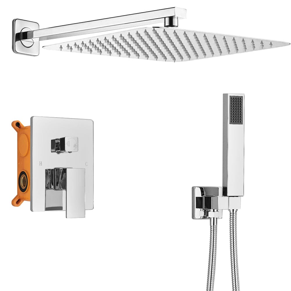 Set de dus cu para patrata de 40 cm, cu 2 functii de curgere a apei