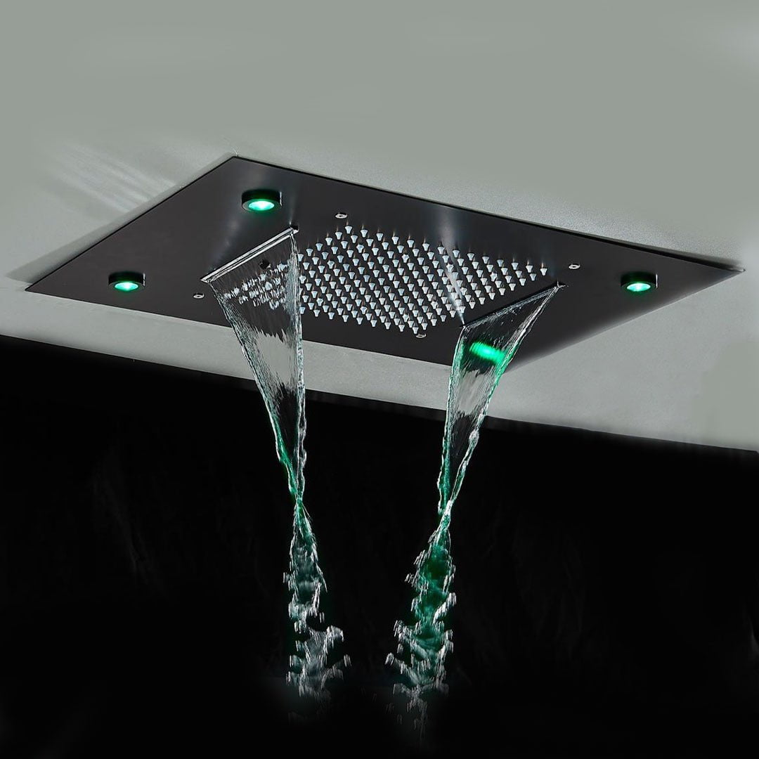 Set de dus incastrat in tavan, cu afisaj digital si lumini