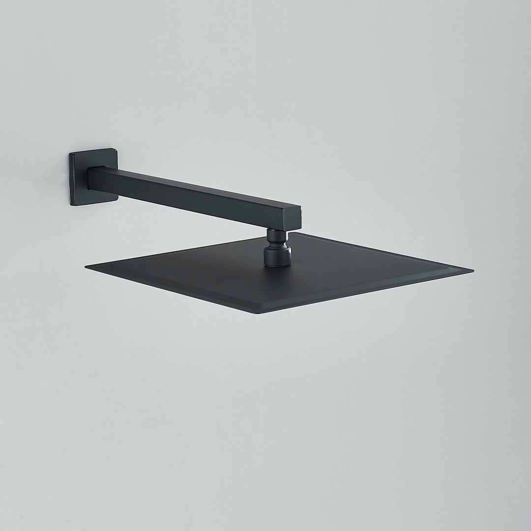 Set de dus incastrat, para de 25 cm, 2 functii, negru mat