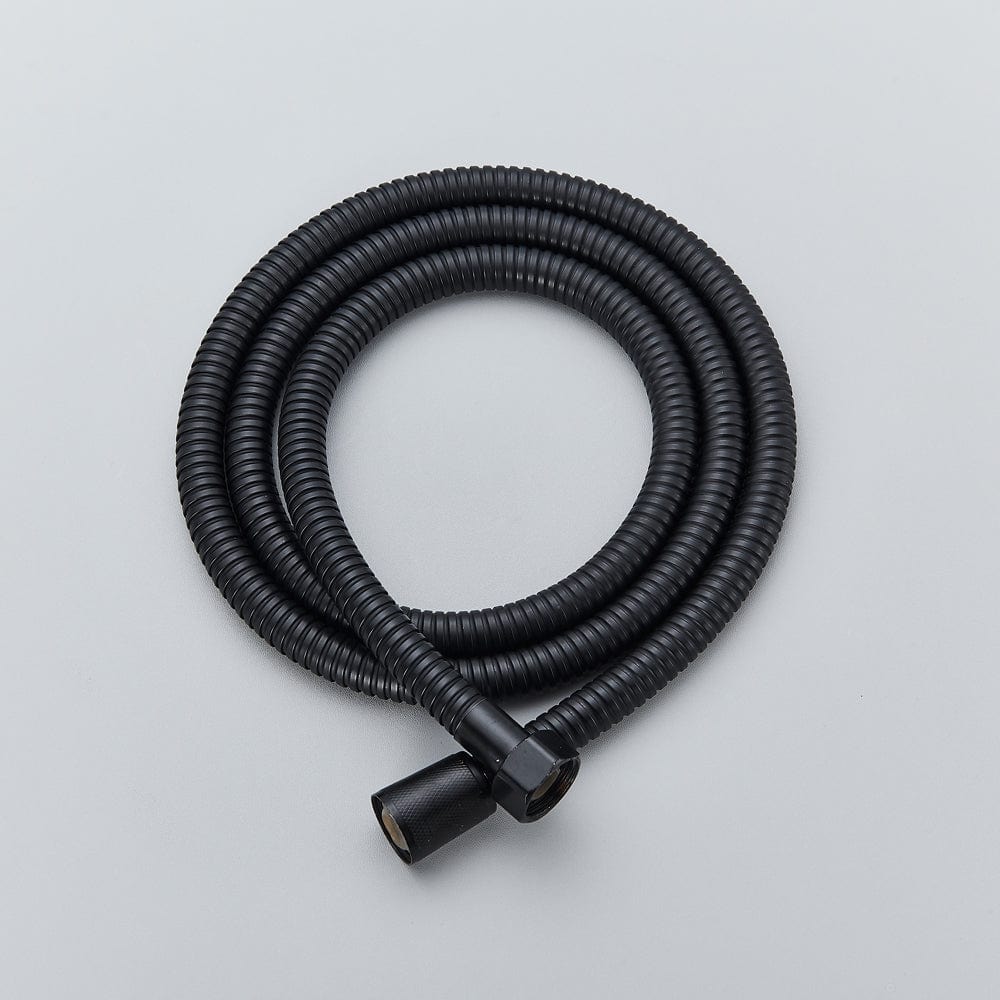 Set de dus negru cu montaj in tavan, para rotunda tip ploaie 30 cm