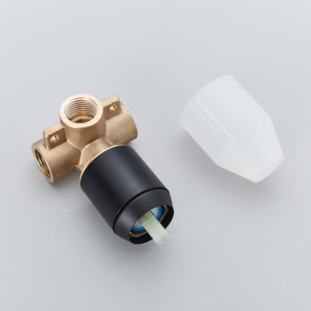 Set de dus negru cu montaj in tavan, para rotunda tip ploaie 30 cm