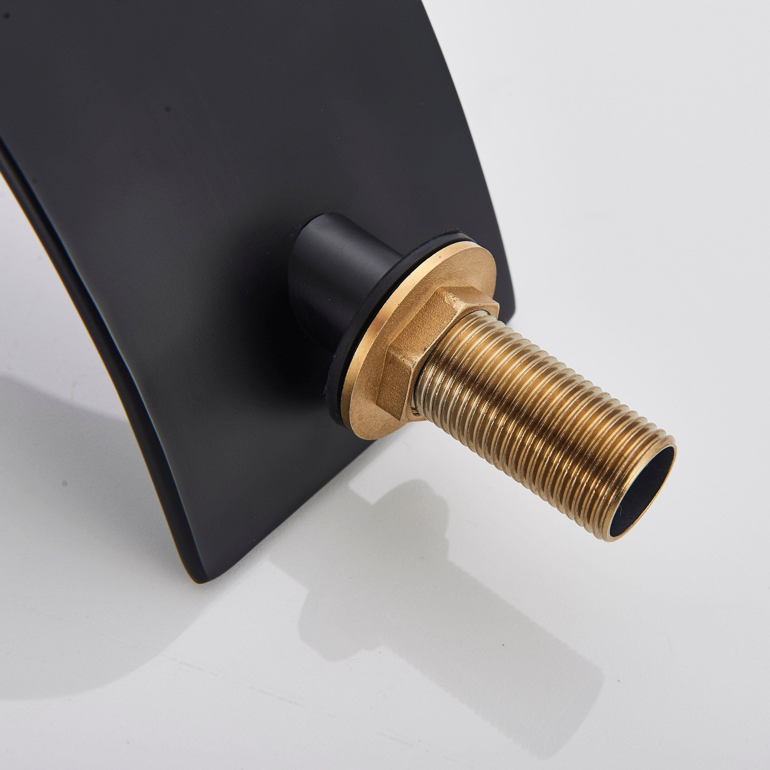 Set de dus negru incastrabil in tavan, cu para patrata 30 cm, 3 functii de curgere a apei