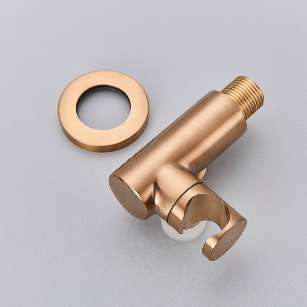 Set de dus Pale Rose cu para rotunda tip ploaie 25 cm