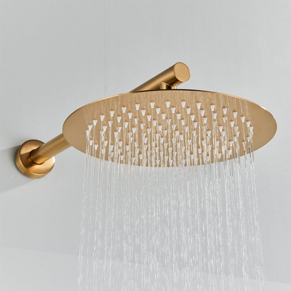 Set de dus Pale Rose cu para rotunda tip ploaie 25 cm