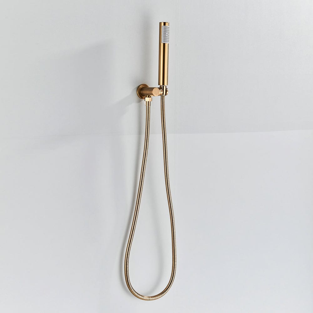 Set de dus Pale Rose cu para rotunda tip ploaie 25 cm