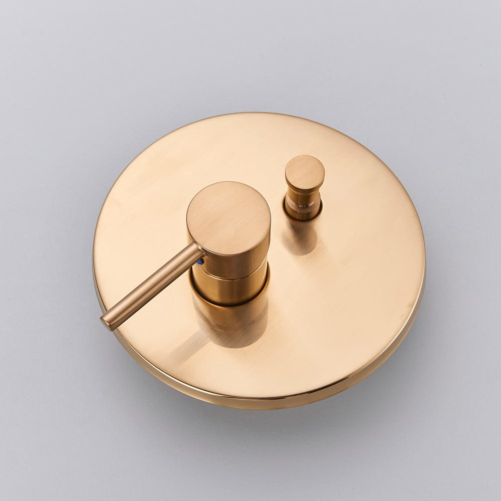 Set de dus Pale Rose cu para rotunda tip ploaie 25 cm