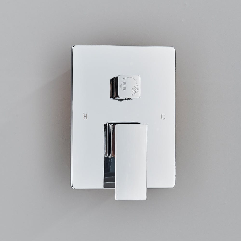 Set de dus River 1167 argintiu, cu montaj ascuns, para patrata 30 cm, 2 functii