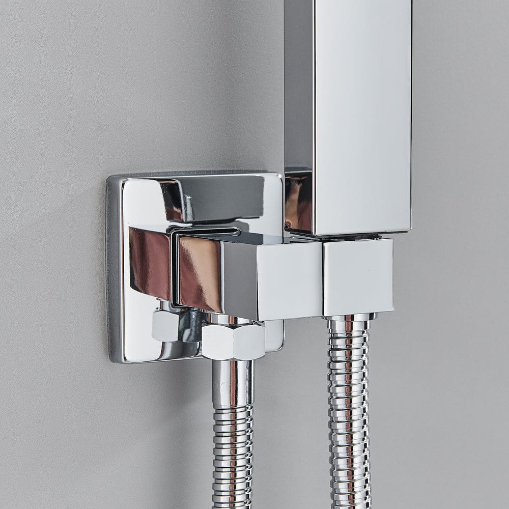 Set de dus River 1167 argintiu, cu montaj ascuns, para patrata 30 cm, 2 functii