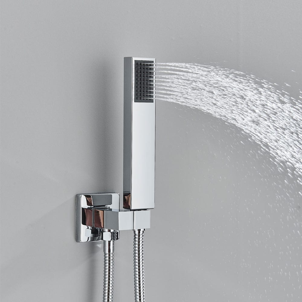 Set de dus River 1167 argintiu, cu montaj ascuns, para patrata 30 cm, 2 functii