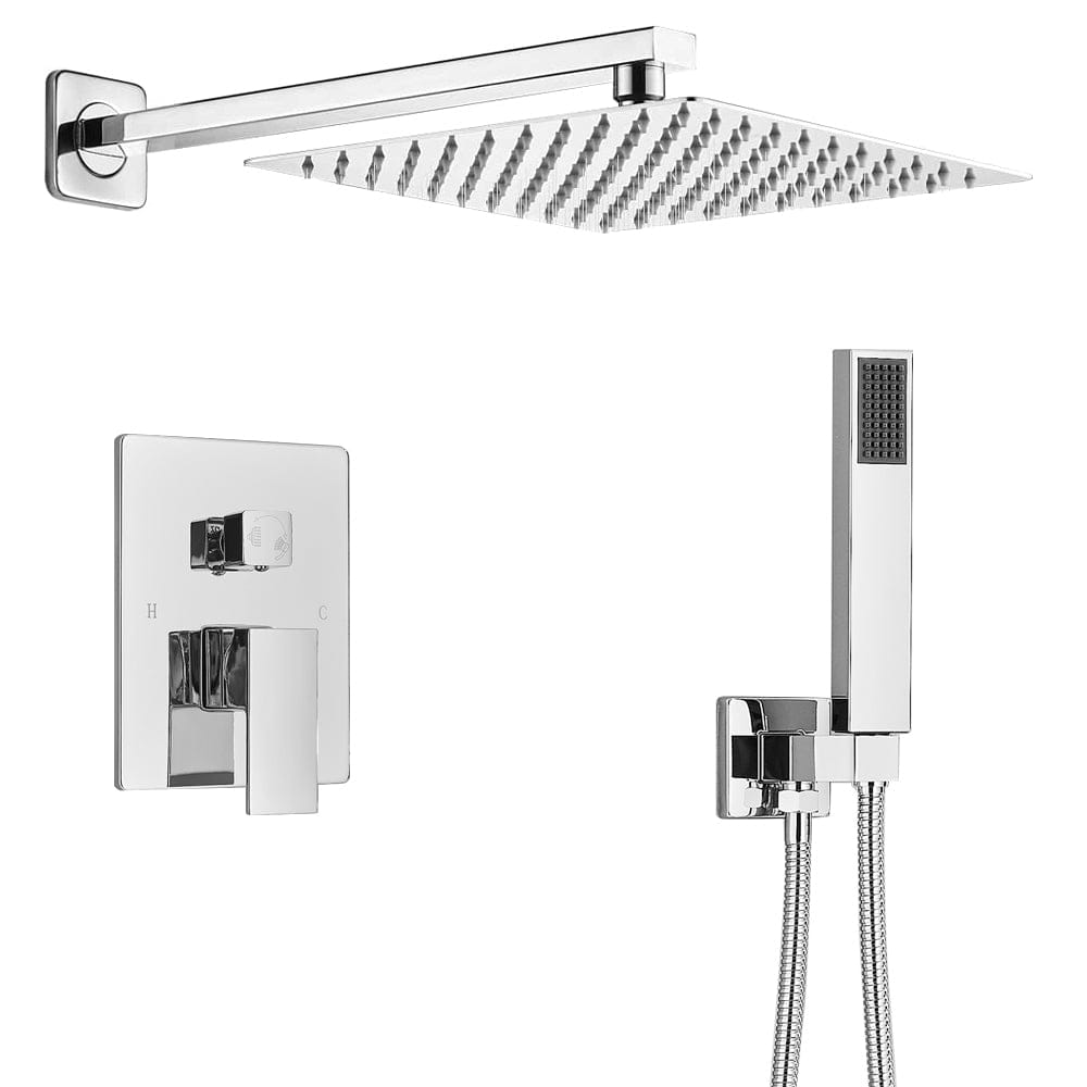 Set de dus River 1167 argintiu, cu montaj ascuns, para patrata 30 cm, 2 functii