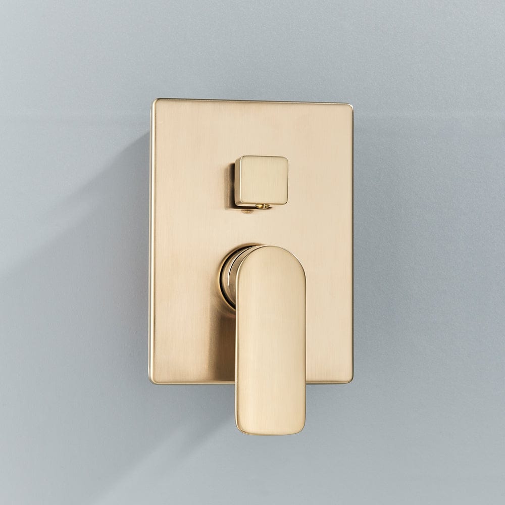 Set de dus tip ploaie, incastrabil in tavan, auriu nichelat (semi-lucios), cu 2 functii de curgere