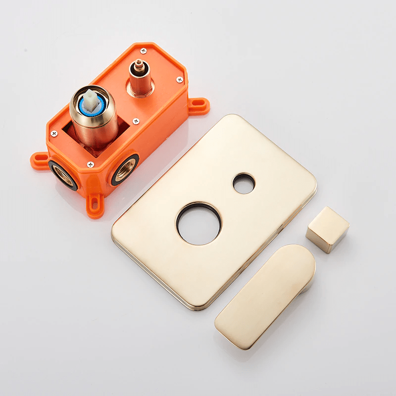 Set de dus tip ploaie River 1255, auriu nichelat (semi-lucios), para 30 cm, cu 2 functii de curgere