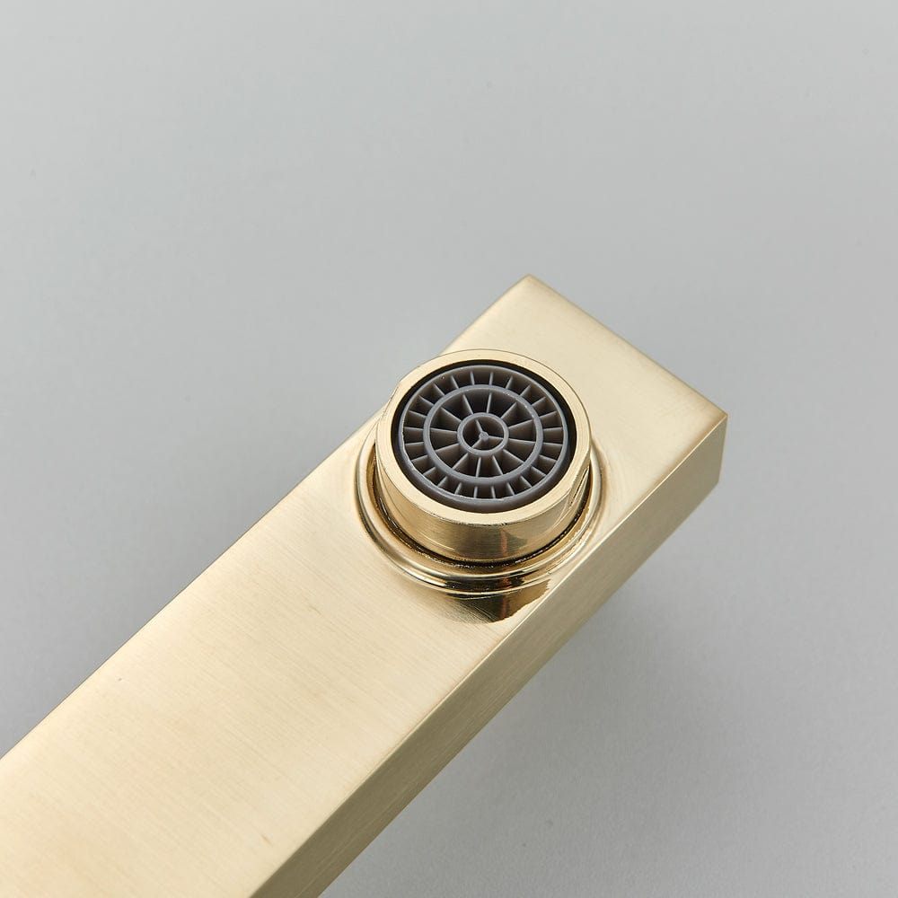 Set de dus tip ploaie River, auriu nichelat, para 30 cm, 3 functii de curgere