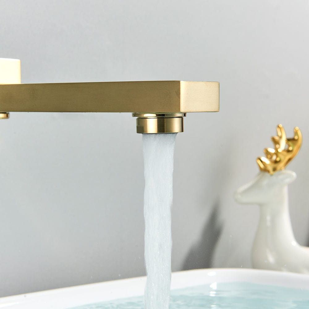 Set de dus tip ploaie River, auriu nichelat, para 30 cm, 3 functii de curgere