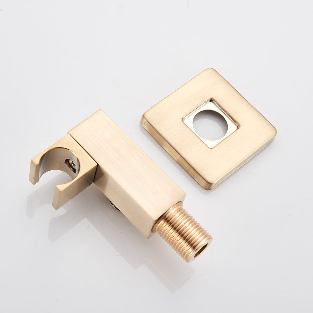 Set de dus tip ploaie River, auriu nichelat, para 30 cm, 3 functii de curgere