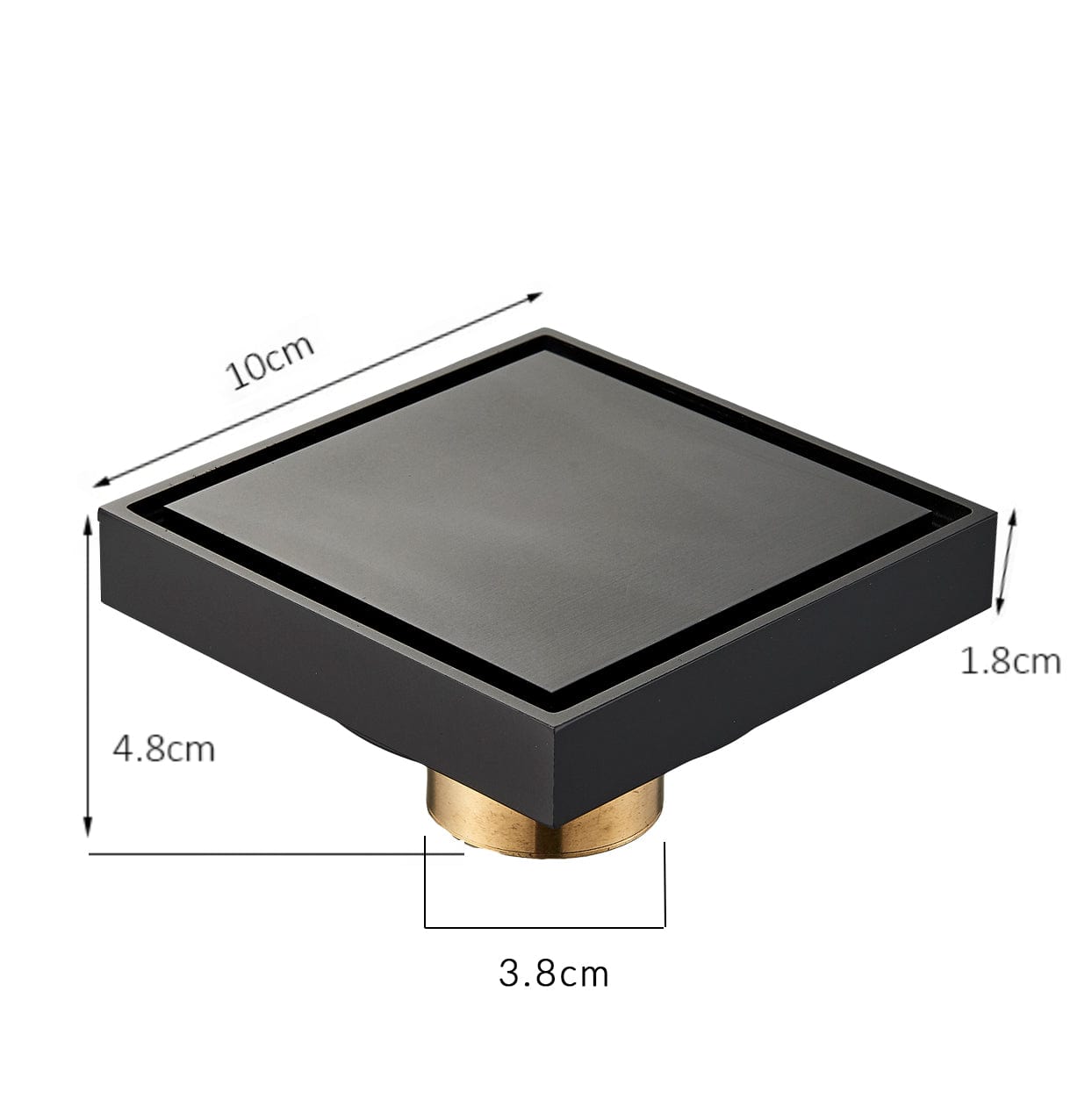 Sifon de pardoseala antimiros, cu iesire verticala, diametru ramă 100 mm, diametru scurgere 38 mm, doua fețe, negru mat sau suport fixare placa gresie