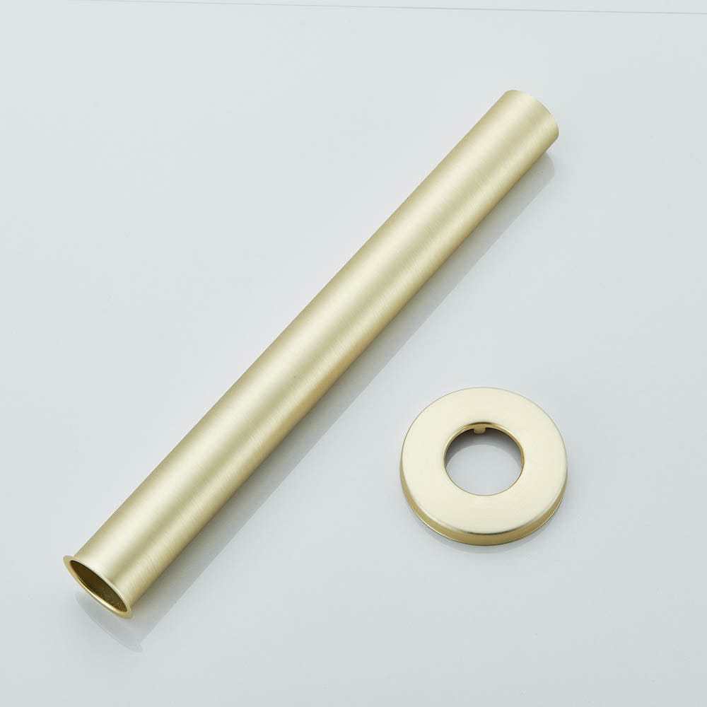 Sifon decorativ pentru lavoar și ventil universal cu click-clack, auriu periat, 1182