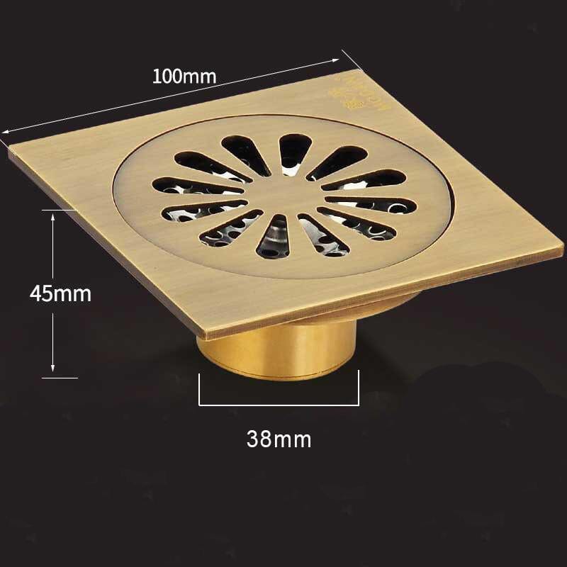 Sifon scurgere pentru montare in pardoseala, Regnet, ramă 100 mm, diametru scurgere 38 mm