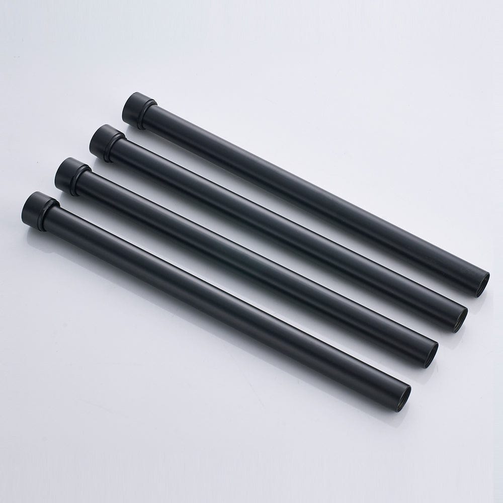 Sistem de dus Rainfall, incastrat in tavan cu termostat, para patrata 50 cm, 2 functii de curgere, negru mat