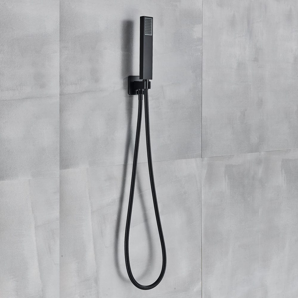 Sistem de dus Sensation, incastrat in tavan, para dreptunghiulara 80/40 cm, 2 functii de curgere, negru mat