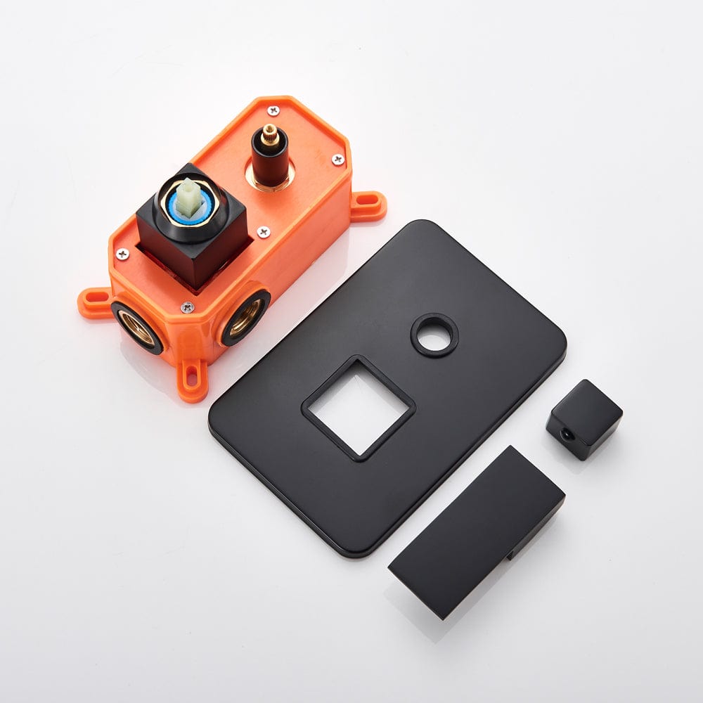 Sistem de dus Sensation, incastrat in tavan, para dreptunghiulara 80/40 cm, 2 functii de curgere, negru mat