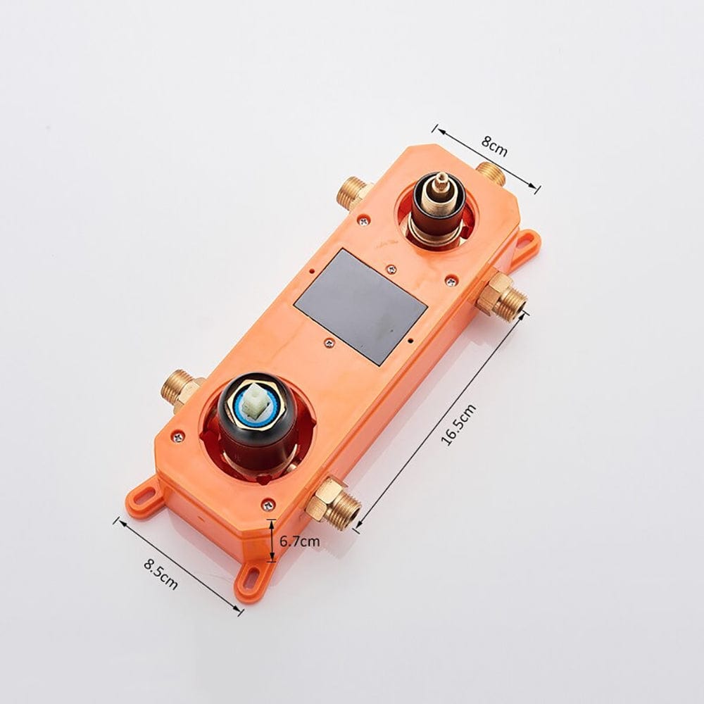 Sistem de dus Waterfall, incastrat in tavan, para patrata 40 cm, 3 functii de curgere, negru mat